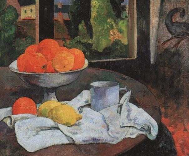 Paul Gauguin Stillleben mit Fruchtschale und Zitronen